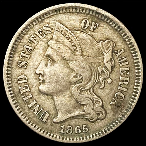 1865 Nickel Three Cent LIGHTLY CIRCULATED