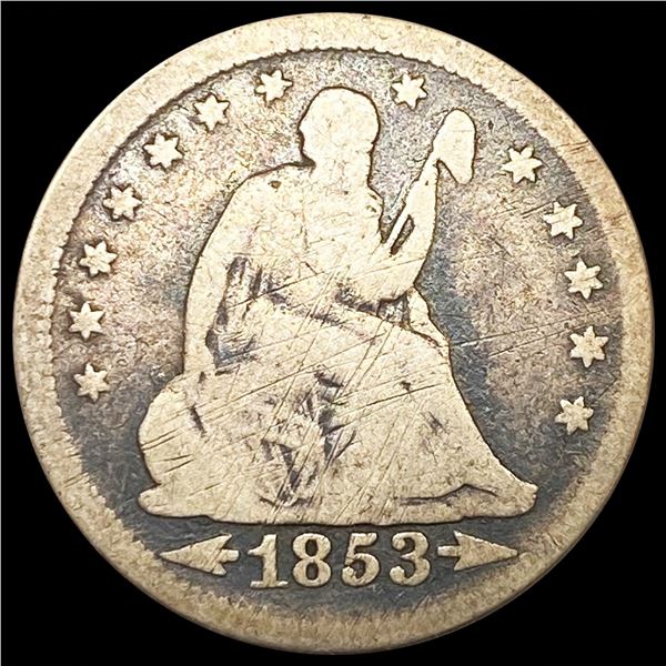 1853 Arws & Rays Seated Liberty Quarter NICE CIRC