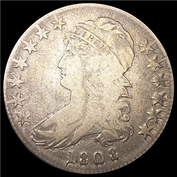 1808 0-104 Cap Bust Half Dollar R1 NICE CIRC