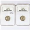 Image 1 : 1955 Set (2) Jefferson Nickel NGC PF68