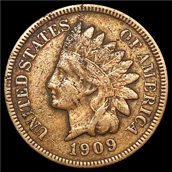 1909-S Indian Head Cent LIGHTLY CIRCULATED