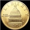 1989-W .25oz Gold Commem. $5 GEM BU