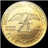 Image 2 : 1989-W .25oz Gold Commem. $5 GEM BU