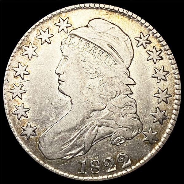 1822 0-101 Cap Bust Half Dollar R3 LIGHT CIRC