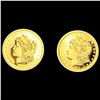 (2) 2021 Cook Isles 1/10oz Gold Coins GEM PROOF