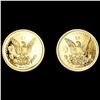 Image 2 : (2) 2021 Cook Isles 1/10oz Gold Coins GEM PROOF