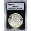 Image 1 : 1883-CC Morgan Silver Dollar GG MS67 PL