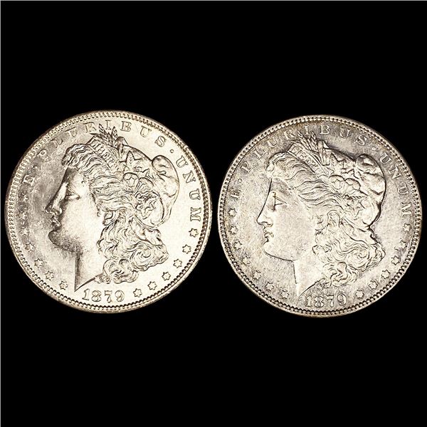 (2) 1879-O Morgan Silver Dollars UNCIRCULATED