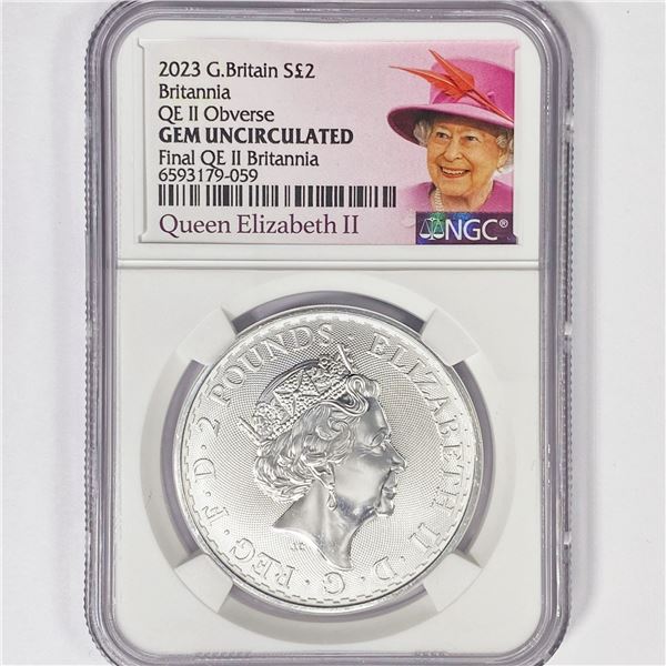 2023 1oz G.Britain S2Â£ NGC GEM UNC Q. Elizabeth