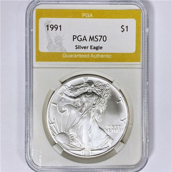 1991 American Silver Eagle PGA MS70