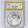 1991 American Silver Eagle PGA MS70