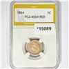 1864 Indian Head Cent PGA MS64 RED