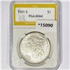 1921-S Morgan Silver Dollar PGA MS64