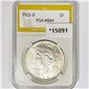 1922-D Silver Peace Dollar PGA MS64
