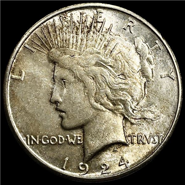 1924-S Silver Peace Dollar NEARLY UNCIRCULATED