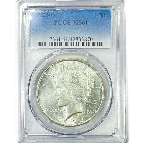 1923-D Silver Peace Dollar PCGS MS61