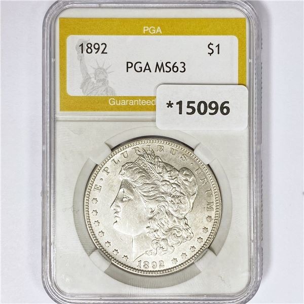 1892 Morgan Silver Dollar PGA MS63