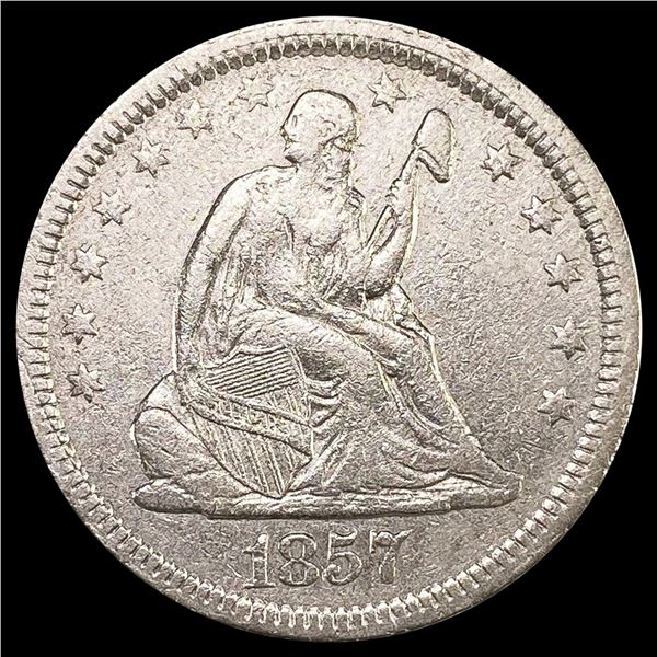 1857 Seated Liberty Quarter NEARLY UNCIRCULATED