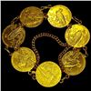 Image 2 : 7 Coin $2.5 Gold Bracelet (48.3g) HIGH GRADE
