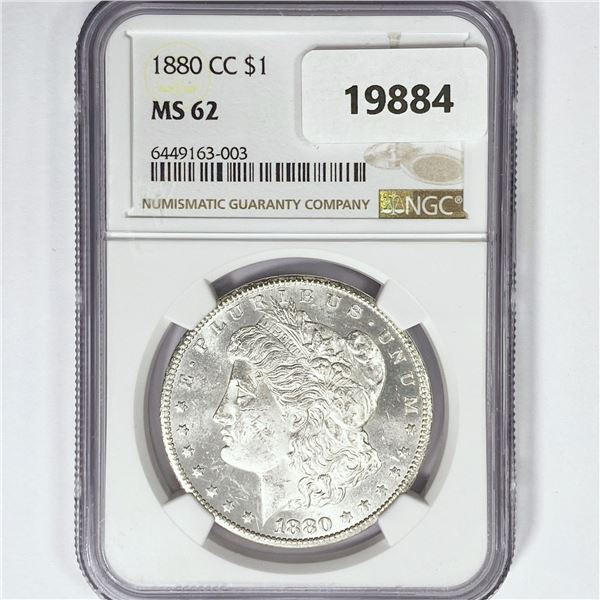 1880-CC Morgan Silver Dollar NGC MS62