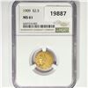 Image 1 : 1909 $2.50 Gold Quarter Eagle NGC MS61