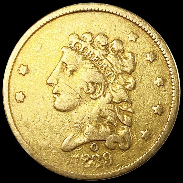 1839-O $2.50 Gold Quarter Eagle NICE CIRCULATED