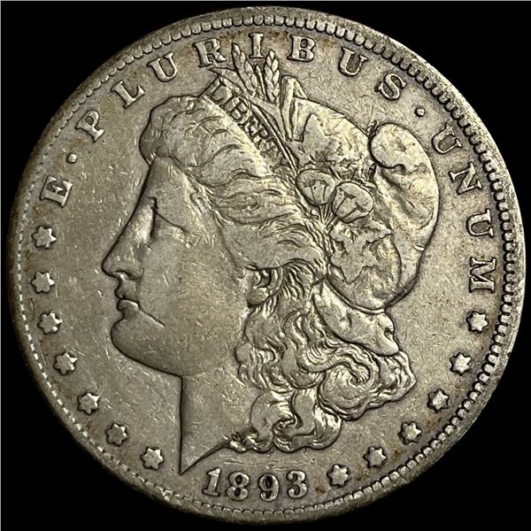 1893-CC Morgan Silver Dollar LIGHTLY CIRCULATED