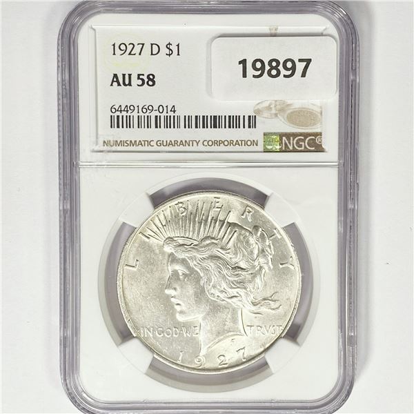 1927-D Silver Peace Dollar NGC AU58