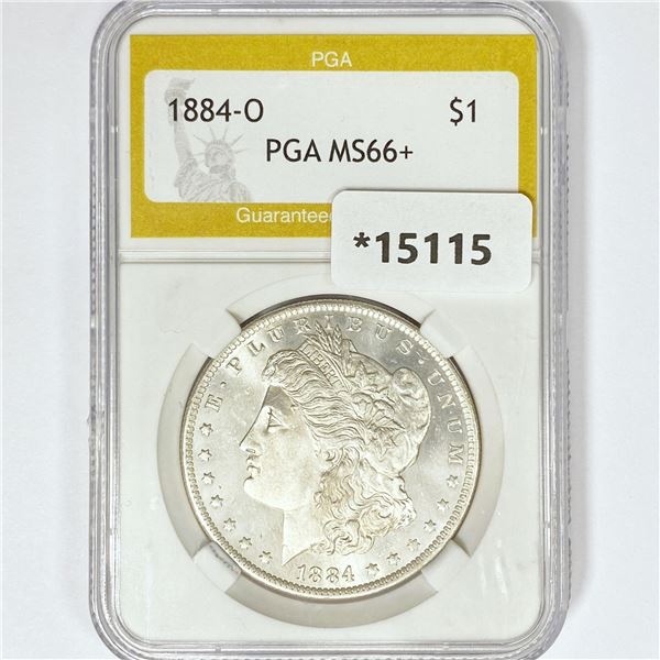 1884-O Morgan Silver Dollar PGA MS66+