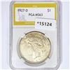 1927-D Silver Peace Dollar PGA MS63