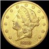 1880-S $20 Gold Double Eagle LIGHTLY CIRCULATED