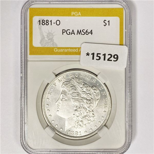 1881-O Morgan Silver Dollar PGA MS64