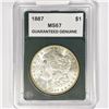 1887 Morgan Silver Dollar GG MS67