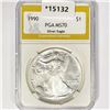 1990 American Silver Eagle PGA MS70