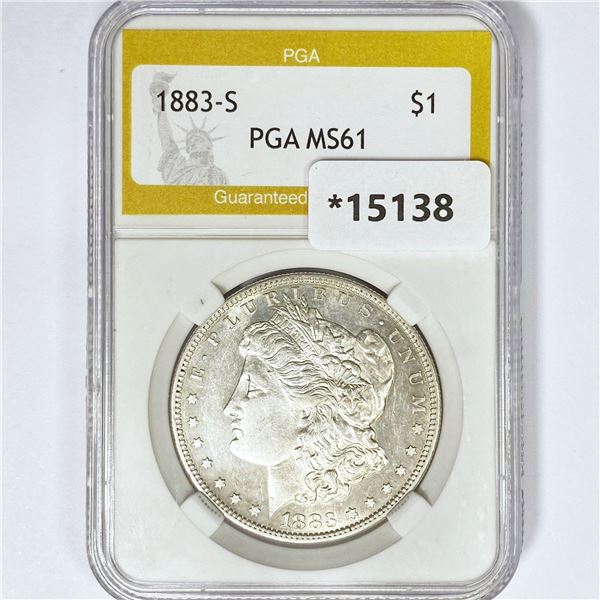 1883-S Morgan Silver Dollar PGA MS61