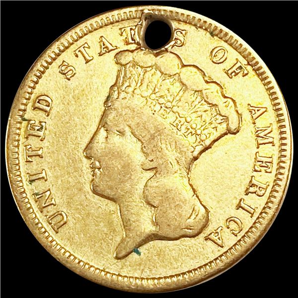 1854 $3 Gold Piece NICE CIRCULATED