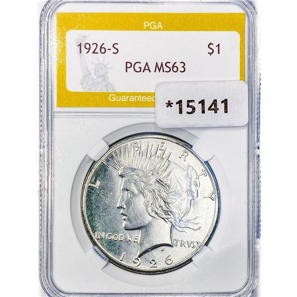 1926-S Silver Peace Dollar PGA MS63