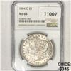 Image 1 : 1884-O Morgan Silver Dollar NGC MS65