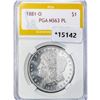 Image 1 : 1881-O Morgan Silver Dollar PGA MS63 PL