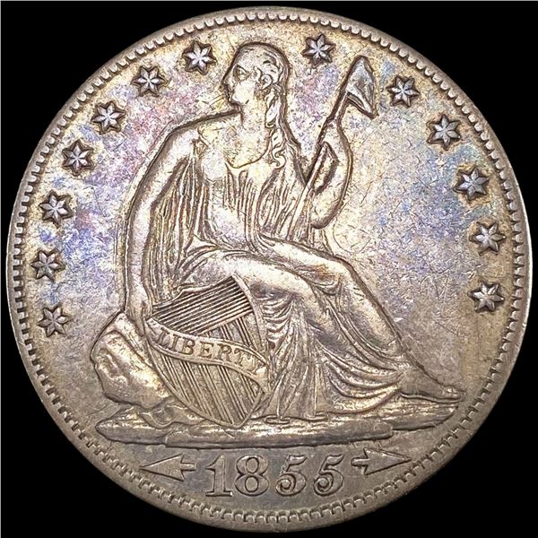 1855-O Arrows Seated Liberty Half Dollar CLOSE