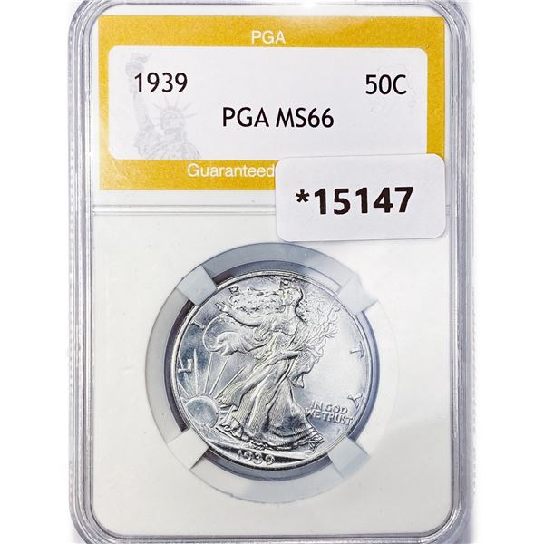 1939 Walking Liberty Half Dollar PGA MS66