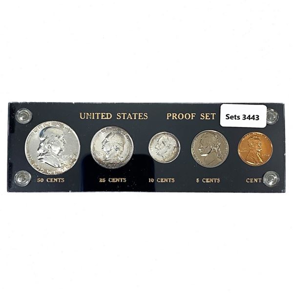 1954 US Proof Coin Set GEM (5 Coins)