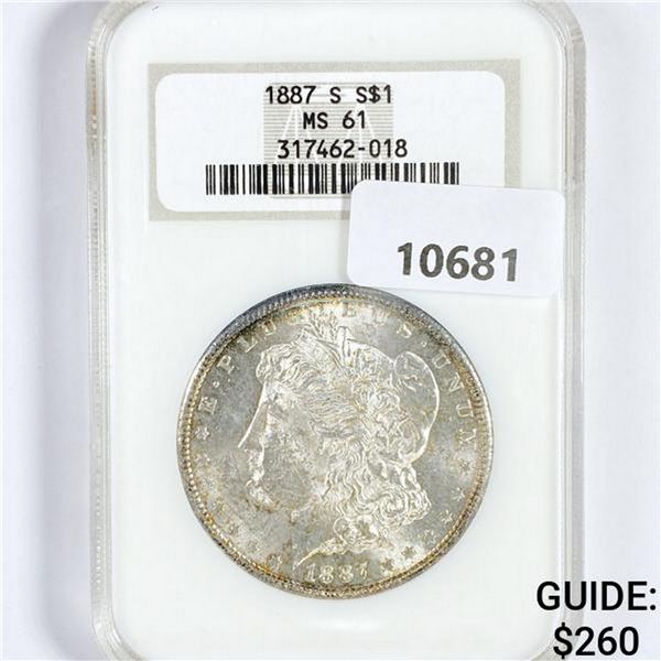 1887-S Morgan Silver Dollar NGC MS61