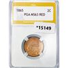 Image 1 : 1865 Two Cent Piece PGA MS63 RED