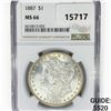 Image 1 : 1887 Morgan Silver Dollar NGC MS66
