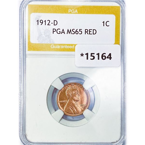 1912-D Wheat Cent PGA MS65 RED