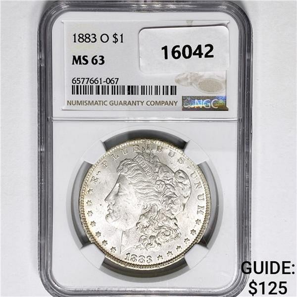 1883-O Morgan Silver Dollar NGC MS63