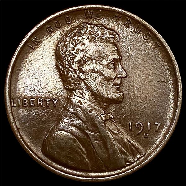 1917-D Wheat Cent NEARLY UNCIRCULATED