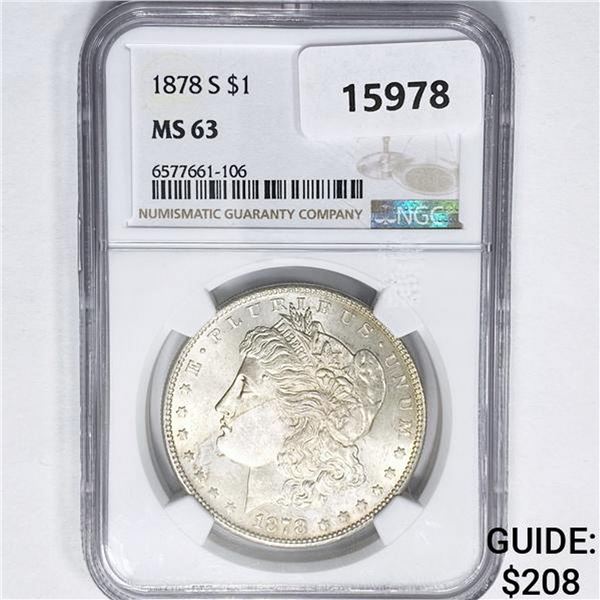 1878-S Morgan Silver Dollar NGC MS63