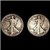 Image 1 : (2) 1917-D Walking Half Dollars NICE CIRCULATED